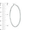 Thumbnail Image 2 of 50.0mm Diamond-Cut Hoop Earrings in Sterling Silver