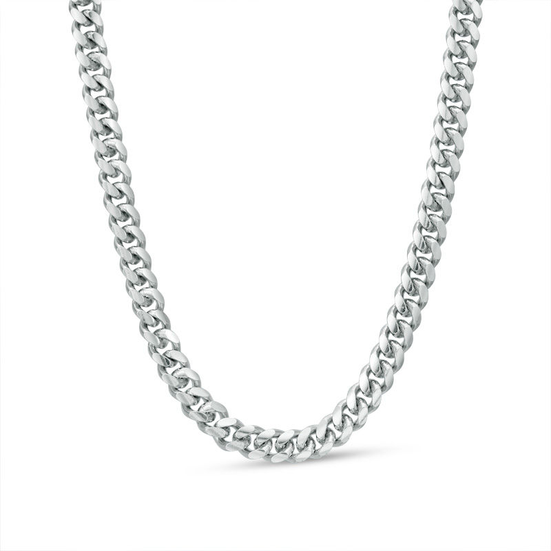 Ladies' 4.8mm Curb Chain Necklace in Sterling Silver - 20"