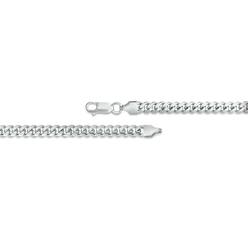 Zales Men's 7.6mm Curb Chain Necklace in Sterling Silver - 24