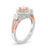 Thumbnail Image 2 of 1-1/5 CT. T.W. Diamond Past Present Future® Double Frame Engagement Ring in 14K Two-Tone Gold