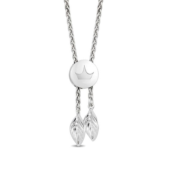 Enchanted Disney Belle 1/10 CT. T.w. Diamond Rose Bolo Bracelet in Sterling Silver and 10K Rose Gold - 8.5"