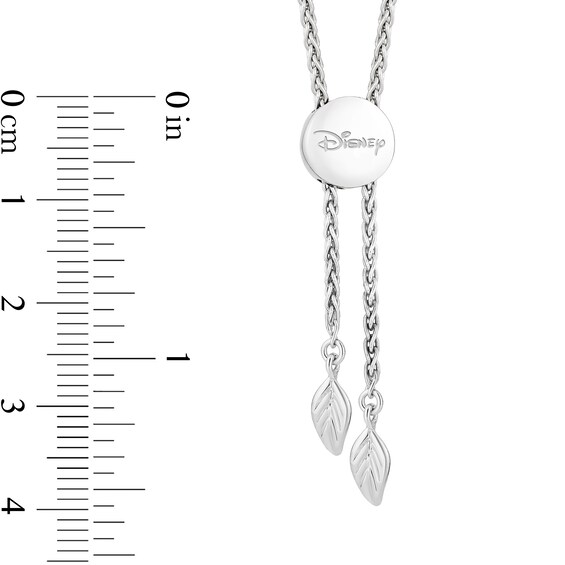 Enchanted Disney Belle 1/10 CT. T.w. Diamond Rose Bolo Bracelet in Sterling Silver and 10K Rose Gold - 8.5"