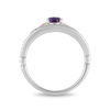 Thumbnail Image 3 of Enchanted Disney Ariel Amethyst and 1/10 CT. T.W. Diamond Tiara Ring in Sterling Silver and 10K Rose Gold