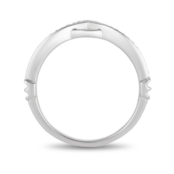 Enchanted Disney Tiana 1/10 CT. T.W. Diamond Lilly Pad Tiara Ring in Sterling Silver and 10K Gold - Size 7 Enchanted Disney Tiana 1/10 CT. T.W. Diamond Lilly Pad Tiara Ring in Sterling Silver and 10K Gold - Size 7