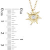 Thumbnail Image 2 of Enchanted Disney Rapunzel 1/6 CT. Diamond Solitaire Sun Pendant in 10K Gold - 19"