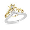 Enchanted Disney Rapunzel 1/10 CT. T.W. Diamond Sun Tiara Ring in Sterling Silver and 10K Gold