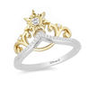 Thumbnail Image 1 of Enchanted Disney Rapunzel 1/10 CT. T.W. Diamond Sun Tiara Ring in Sterling Silver and 10K Gold