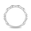 Thumbnail Image 3 of Enchanted Disney Mulan 1/20 CT. T.W. Diamond Bamboo Stackable Band in 10K White Gold