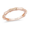 Thumbnail Image 0 of Enchanted Disney Mulan 1/20 CT. T.W. Diamond Bamboo Stackable Band in 10K Rose Gold