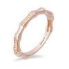 Thumbnail Image 1 of Enchanted Disney Mulan 1/20 CT. T.W. Diamond Bamboo Stackable Band in 10K Rose Gold