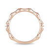 Thumbnail Image 3 of Enchanted Disney Mulan 1/20 CT. T.W. Diamond Bamboo Stackable Band in 10K Rose Gold