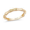 Thumbnail Image 1 of Enchanted Disney Mulan 1/20 CT. T.W. Diamond Bamboo Stackable Band in 10K Gold