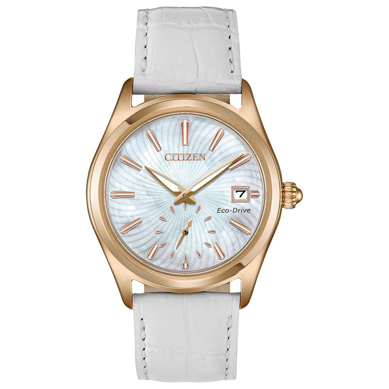Main Image 1 of Ladies' Citizen Eco-Drive® Corso Strap Watch with Mother-of-Pearl Dial (Model: EV1033-08D)