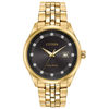 Thumbnail Image 0 of Men's Citizen Eco-Drive® Corso Diamond Accent Gold-Tone Watch with Black Dial (Model: BM7252-51G)