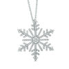 Thumbnail Image 1 of 1/2 CT. T.W. Diamond Snowflake Pendant in 10K White Gold