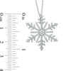 Thumbnail Image 2 of 1/2 CT. T.W. Diamond Snowflake Pendant in 10K White Gold