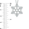 Thumbnail Image 1 of 1/3 CT. T.W. Diamond Snowflake Pendant in 10K White Gold