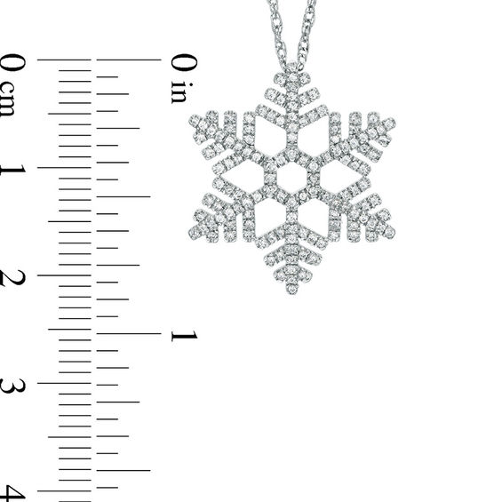 1/3 CT. T.w. Diamond Snowflake Pendant in 10K White Gold