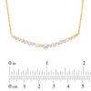 Thumbnail Image 2 of 1 CT. T.W. Diamond Curved Bar Necklace in 10K Gold