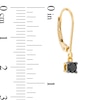 Thumbnail Image 2 of 3/8 CT. T.W. Black Diamond Solitaire Drop Earrings in 10K Gold