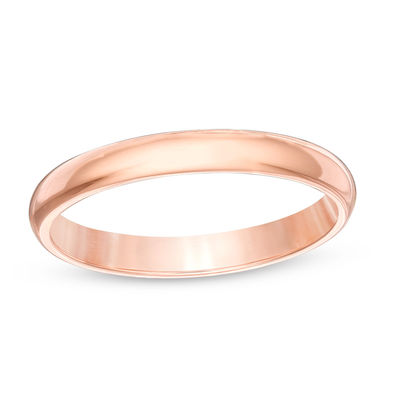 rose gold womens wedding band