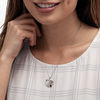 Thumbnail Image 2 of 1/20 CT. T.W. Enhanced Black and White Diamond "MOM" with Paw Print Heart Pendant in Sterling Silver and 10K Gold