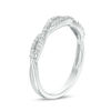 Thumbnail Image 1 of 1/8 CT. T.W. Diamond Twist Stackable Band in 10K White Gold