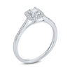 Thumbnail Image 1 of 1/6 CT. T.W. Princess-Cut Diamond Frame Promise Ring in 10K White Gold