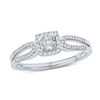Thumbnail Image 1 of 1/5 CT. T.W. Princess-Cut Diamond Frame Split Shank Promise Ring in 10K White Gold