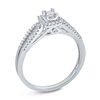 Thumbnail Image 2 of 1/5 CT. T.W. Princess-Cut Diamond Frame Split Shank Promise Ring in 10K White Gold