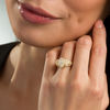 Thumbnail Image 3 of 1-1/2 CT. T.W. Marquise Diamond Past Present Future® Frame Engagement Ring in 14K Gold