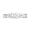 Thumbnail Image 6 of 1 CT. T.W. Princess-Cut Diamond Past Present Future® Engagement Ring in 14K White Gold