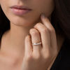 Thumbnail Image 3 of 1/5 CT. T.W. Diamond Crossover Anniversary Band in 10K Rose Gold