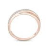 Thumbnail Image 5 of 1/5 CT. T.W. Diamond Crossover Anniversary Band in 10K Rose Gold