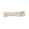 Thumbnail Image 6 of 1/5 CT. T.W. Diamond Crossover Anniversary Band in 10K Rose Gold