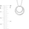Thumbnail Image 2 of 1/8 CT. T.W. Diamond Spiral Open Circle Pendant in Sterling Silver
