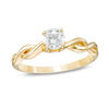 Thumbnail Image 1 of 1/2 CT. Diamond Solitaire Twist Engagement Ring in 14K Gold