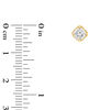 Thumbnail Image 2 of 1/4 CT. T.W. Diamond Solitaire Knot Stud Earrings in 10K Two-Tone Gold