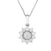 Thumbnail Image 1 of 1/3 CT. T.W. Composite Diamond Sunburst Frame Pendant in 10K White Gold