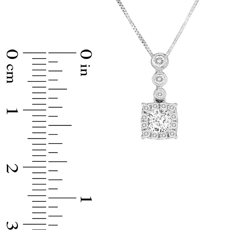 EWYA 1.2ct Princess Cut Moissanite Pendant Necklace for Women Party Fine  Jewelry 925 Sterling Silver Diamond Chain Necklaces