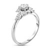 Thumbnail Image 1 of 1/4 CT. T.W. Diamond Flower Frame Promise Ring in 10K White Gold