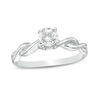 Thumbnail Image 1 of 1/2 CT. Diamond Solitaire Twist Engagement Ring in 14K White Gold