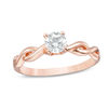 1/2 CT. Diamond Solitaire Twist Engagement Ring in 14K Rose Gold