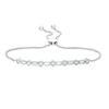 Thumbnail Image 1 of 1/3 CT. T.W. Baguette and Round Diamond Vintage-Style Bolo Bracelet in Sterling Silver - 9.0"