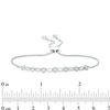 Thumbnail Image 2 of 1/3 CT. T.W. Baguette and Round Diamond Vintage-Style Bolo Bracelet in Sterling Silver - 9.0"