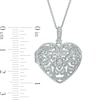 Thumbnail Image 3 of 1/8 CT. T.W. Diamond Vintage-Style Heart Locket in Sterling Silver