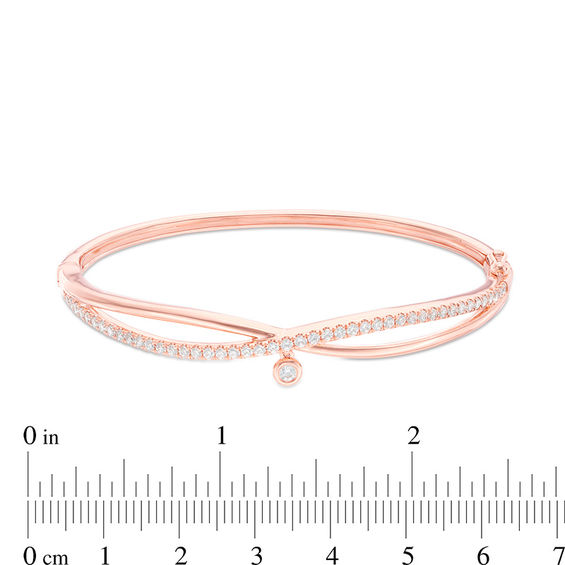 1 CT. T.w. Diamond Crossover Bangle in 10K Rose Gold