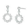 Thumbnail Image 1 of 3/4 CT. T.W. Diamond Circle Drop Earrings in 10K White Gold