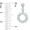 Thumbnail Image 2 of 3/4 CT. T.W. Diamond Circle Drop Earrings in 10K White Gold