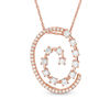 Thumbnail Image 0 of 1/2 CT. T.W. Diamond Spiral Pendant in 10K Rose Gold